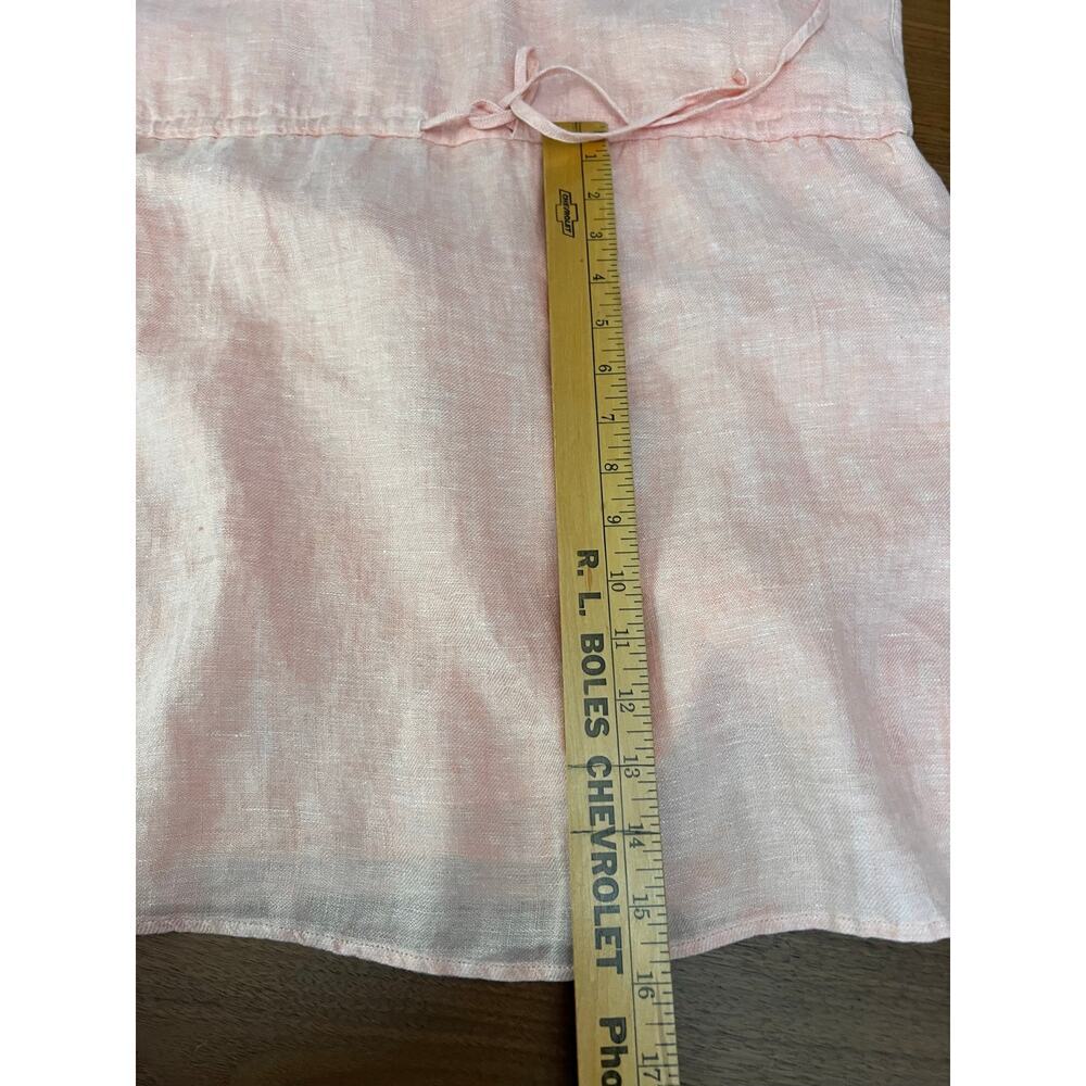 Joie Diega B Linen Dress L Persimmon Pink Drawstring $228 NWT - Picture 7 of 7